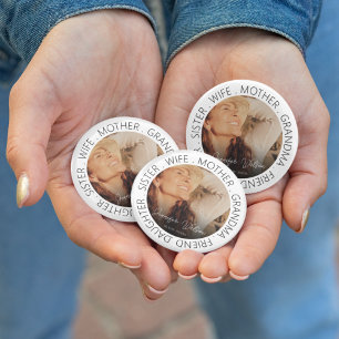 Herdenkingsfoto Rouw Aandenken Funeral Ronde Button 5,7 Cm