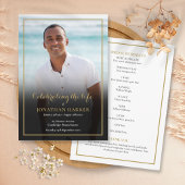 Herdenkingsfoto rouwdienst programma programmakaart