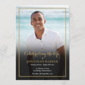 Herdenkingsfoto rouwdienst programma programmakaart (Voorkant)