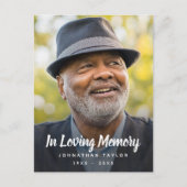 Herdenkingsfoto- rouwfoto- eerbetoon briefkaart (Voorkant)