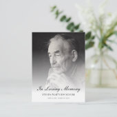 Herdenkingsfoto- rouwfoto- tribute briefkaart (Staand voorkant)