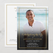 Herdenkingsfoto rouwprogramma kaart (Voorkant / Achterkant)