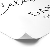 Herdenkingsfoto-script-welkomstbord Poster (Hoek)
