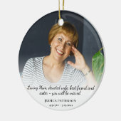 Herdenkingsfoto Viering van het Leven Aangepaste T Keramisch Ornament (Links)