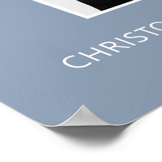 Herdenkingsfoto viering van het leven poster (Hoek)