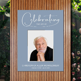 Herdenkingsfoto viering van het leven poster