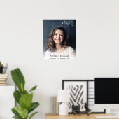 Herdenkingsfoto viering van het leven rouwceremoni poster (Thuiskantoor)