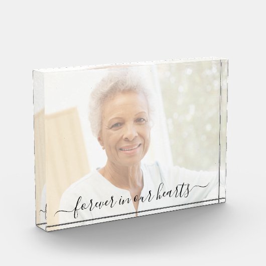 Herdenkingsfoto voor altijd in ons hart Elegant Fotoblokken (Links)