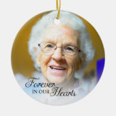 Herdenkingsfoto voor altijd in ons hart Grootmoede Keramisch Ornament (Voorkant)