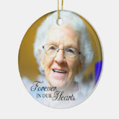 Herdenkingsfoto voor altijd in ons hart Grootmoede Keramisch Ornament (Links)