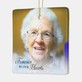 Herdenkingsfoto voor altijd in ons hart Grootmoede Keramisch Ornament (Links)