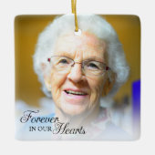 Herdenkingsfoto voor altijd in ons hart Grootmoede Keramisch Ornament (Voorkant)