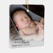 Herdenkingsfoto voor altijd in ons hart keramisch ornament (Rechts)