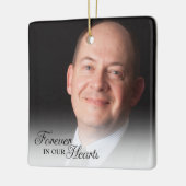 Herdenkingsfoto voor altijd in ons hart Vader Keramisch Ornament (Links)