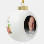 Herdenkingsfoto voor altijd in ons hart Vader Keramische Bal Ornament (Links)