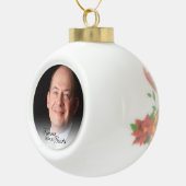 Herdenkingsfoto voor altijd in ons hart Vader Keramische Bal Ornament (Rechts)