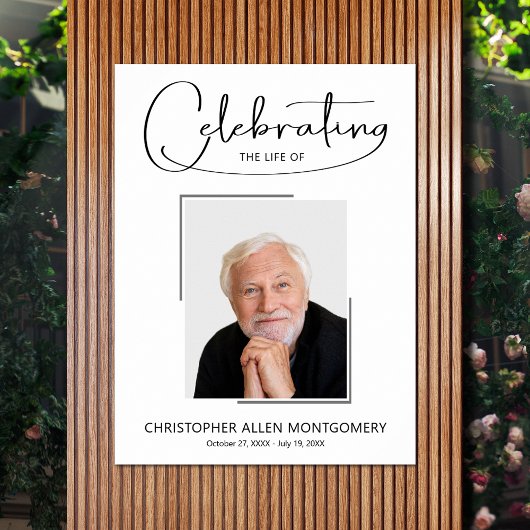 Herdenkingsfoto voor de uitvaart - Vieren van het  Poster