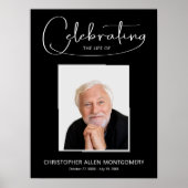 Herdenkingsfoto voor een uitvaart met viering van  poster (Voorkant)