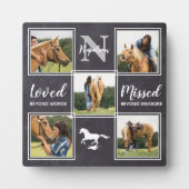 Herdenkingsfotocollage paard huisdier fotoplaat (Voorkant)