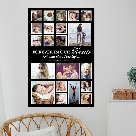 Herdenkingsfotocollage Poster