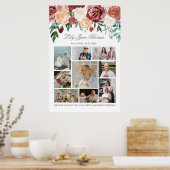 Herdenkingsfotocollage rouwkaart poster (Keuken)