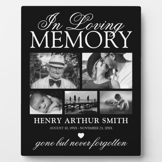 Herdenkingsfotoplaquette Fotoplaat (Voorkant)