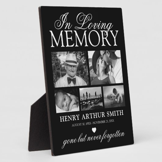 Herdenkingsfotoplaquette Fotoplaat (Zijkant)