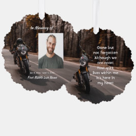 Herdenkingsfoto's Motor Motorrijder Ornament Kaart