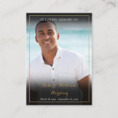 Herdenkingsgebed Foto kaarten voor een rouwplechti Visitekaartje (Voorkant)