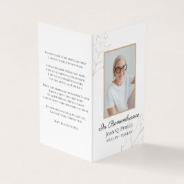 Herdenkingsgebed Herdenkingsdienst voor gevallen e Visitekaartje