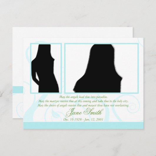 Herdenkingsgebed Kaart (Voorkant / Achterkant)