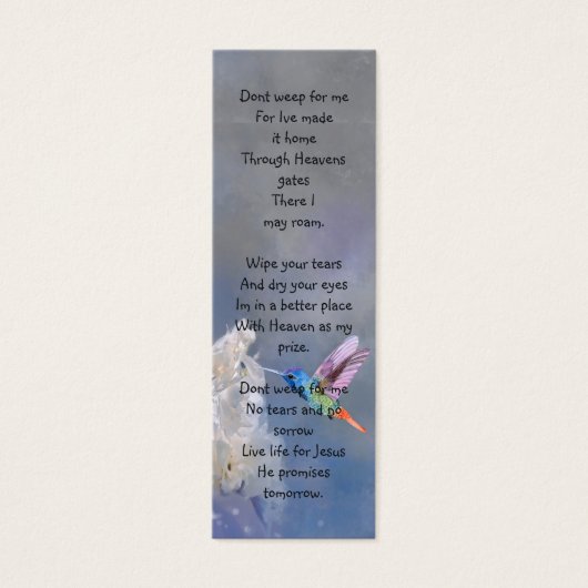 Herdenkingsgebed Kaart Uitvaart Natuur Boekenlegge (Voorkant)