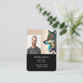 Herdenkingsgebed Wolf Natuur Dier Visitekaartje (Staand voorkant)