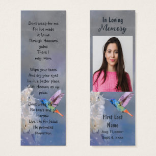 Herdenkingsgebedkaart Funeral Nature Boeklegger Mini Visitekaartjes