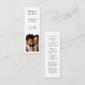 Herdenkingsgedicht Funeral Favor Ontwerp Mini Visitekaartje (Voorkant / Achterkant)