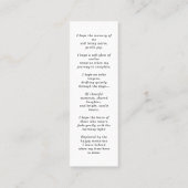 Herdenkingsgedicht Funeral Favor Ontwerp Mini Visitekaartje (Achterkant)
