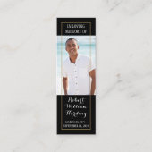 Herdenkingsgedicht Gebedsfoto Boekleggerkaart Mini Visitekaartje (Voorkant)