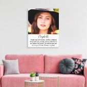 Herdenkingsgedicht Keepsake Memorial Foto Canvas Afdruk (Insitu (Woonkamer))