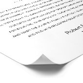 Herdenkingsgedicht 'Leven is slechts een stopplaat Poster (Hoek)