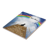 Herdenkingsgedicht van de regenboogbrug voor frett tegeltje (Zijkant)