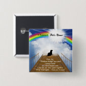 Herdenkingsgedicht van de regenboogbrug voor frett vierkante button 5,1 cm (Voorkant /achterkant)