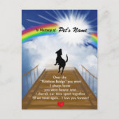 Herdenkingsgedicht van de regenboogbrug voor honde briefkaart (Voorkant)