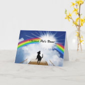 Herdenkingsgedicht van de regenboogbrug voor honde kaart (Gele Bloem)