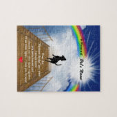 Herdenkingsgedicht van de regenboogbrug voor honde legpuzzel (Horizontaal)