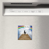 Herdenkingsgedicht van de regenboogbrug voor honde magneet (Insitu (Vaatwasser))