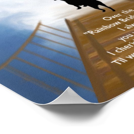 Herdenkingsgedicht van de regenboogbrug voor honde poster (Hoek)