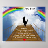 Herdenkingsgedicht van de regenboogbrug voor honde poster (Voorkant)