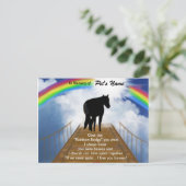 Herdenkingsgedicht van de regenboogbrug voor paard briefkaart (Staand voorkant)