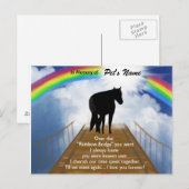 Herdenkingsgedicht van de regenboogbrug voor paard briefkaart (Voorkant / Achterkant)