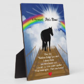 Herdenkingsgedicht van de regenboogbrug voor paard fotoplaat (Zijkant)